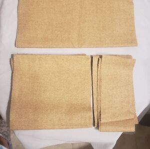 Pendleton Light Weight Wool Fabric  Remnant   Lot Of 4 Pcs Beige